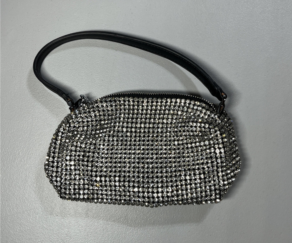 All Over Rhinestone Sparkle Mini Evening Formal Bag Purse Crystal Hoco Bling